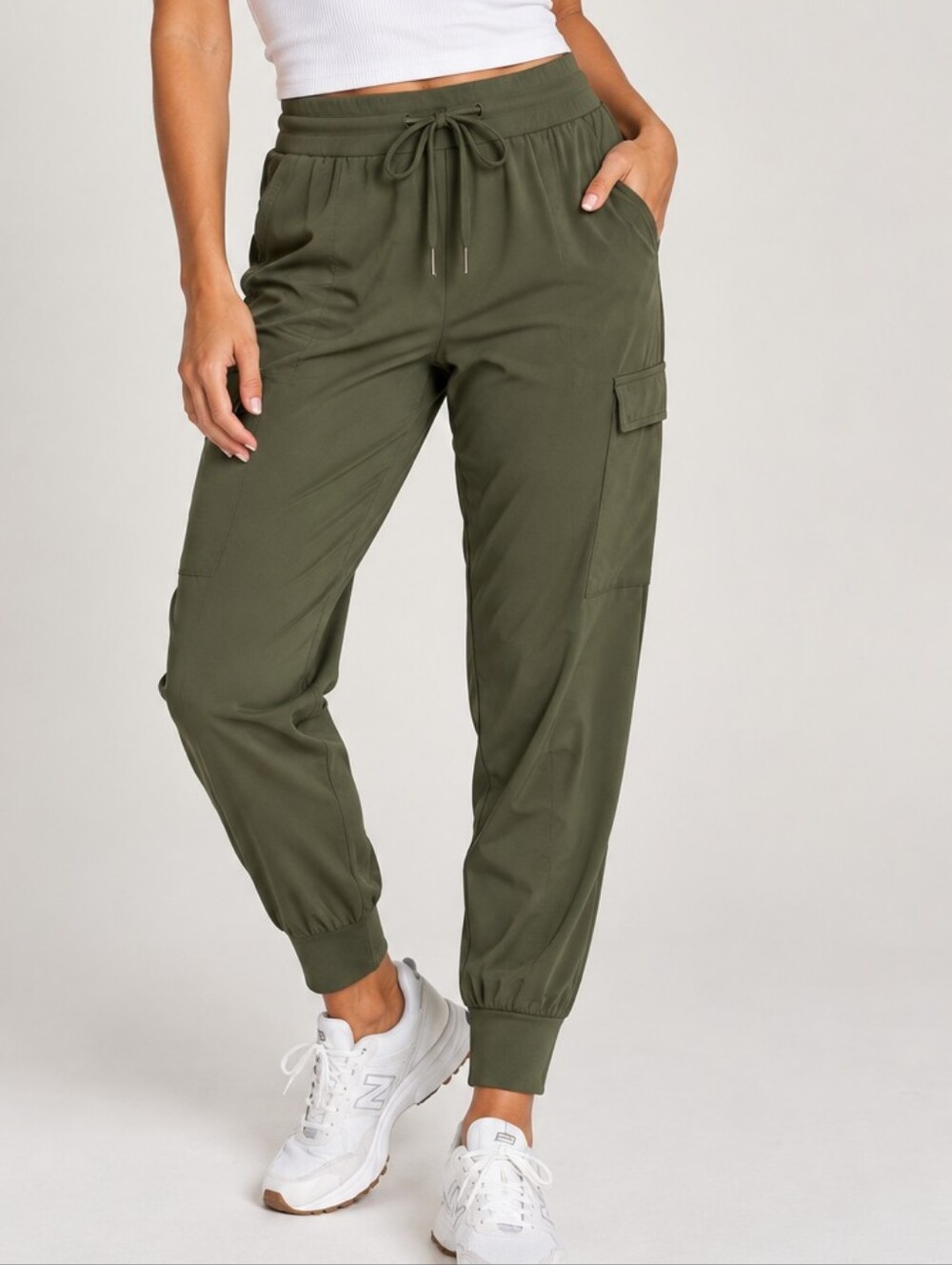 CALIA Carrie Underwood XL Olive Cargo Jogger Pants Stretch Utility Athleisure